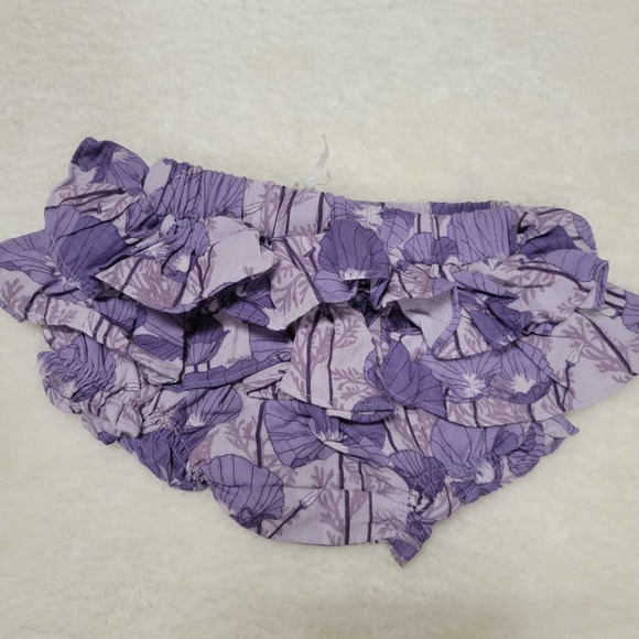 Kate Quinn Purple Poppy Ruffled Bloomer 18-24M - Picture 3 of 4